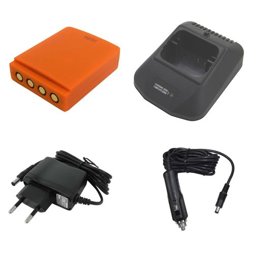 Ladegerät + Ersatz Akku passend für HBC Radiomatic FUB06N BA223 BA223000 BA223030 Kransteuerung Keynote Linus 4 Micron 4 5 6 7 Patrol D Putzmeister