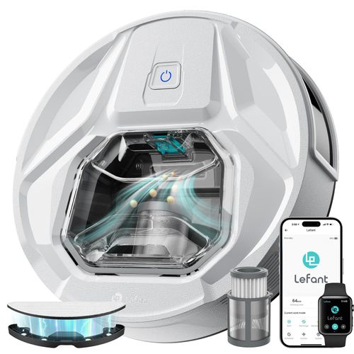 Lefant M320 Staubsauger Roboter mit Wischfunktion, 6000Pa, 3 in 1 Saugroboter Tierhaare, Präzise-Entfernungs-Navigation, 800ML Staubbehälter