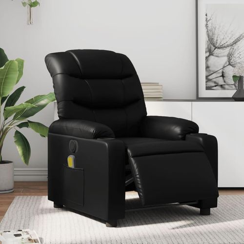 Massagesessel Elektrisch Schwarz Kunstleder 3206592