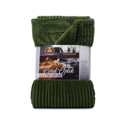 Decke CORD grün