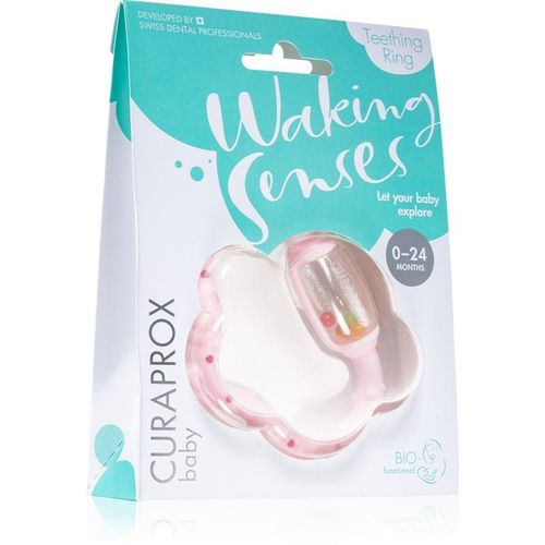 Curaprox Baby Waking Senses Bijt Ring met Massageborstel en Rammelaar 1 st