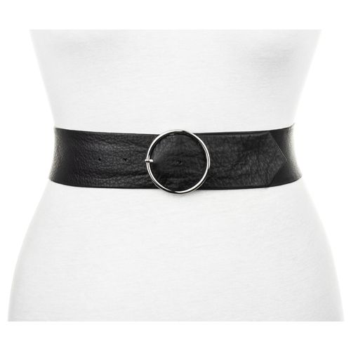 Taillengürtel TAMARIS, Damen, Gr. M, schwarz, Rindsleder, feminin, Gürtel, Tailliengürtel mit schlichter Dornschließe in glänzendem Silber