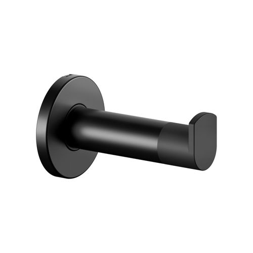 Keuco Handtuchhaken Plan schwarz, mit Türpuffer schwarz (14911370000)