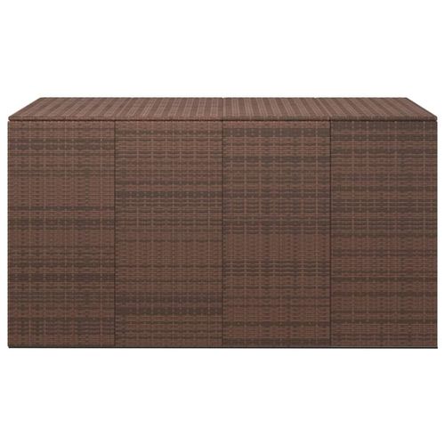 vidaXL Garten-Kissenbox PE Rattan 194x100x103 cm Braun