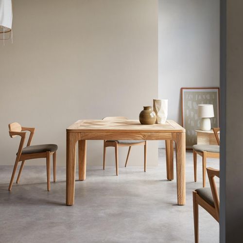 Esstisch Ruth aus massivem, recyceltem Teakholz 120x120 Image