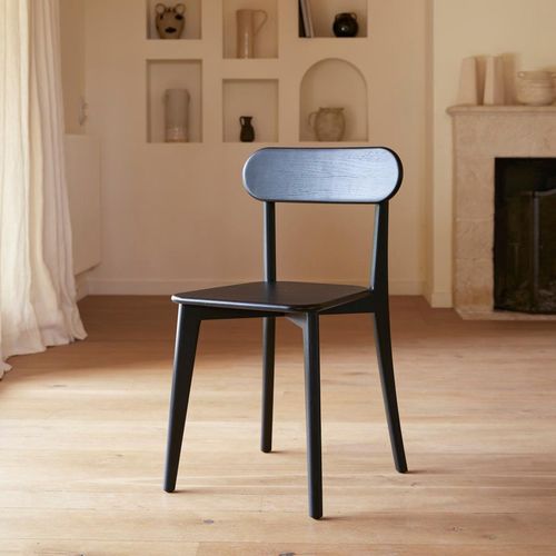 Stuhl aus massivem Teakholz black Abel