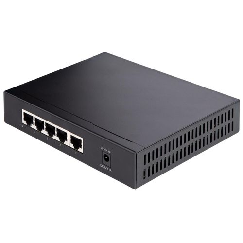 StarTech.com Unmanaged 2.5G Switch - 5 Port Gigabit Switch - 2.5GBASE-T Unmanaged Ethernet Switch - Ethernet Splitter - Din Rail oder Wandmontage - Multi-Gigabit - Auto-MDIX - 9K Jumbo - Unmanaged - 2.5G Ethernet (100/1000/2500) - Vollduplex - Wandmontage