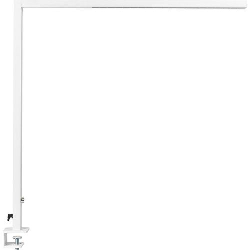BELIANI LED-Schreibtischlampe Weiß Metall mit Regler Dimmbar Klemmbar Modern Büro Ausstattung Klemmleuchte Arbeitsleuchte Architektenlampe
