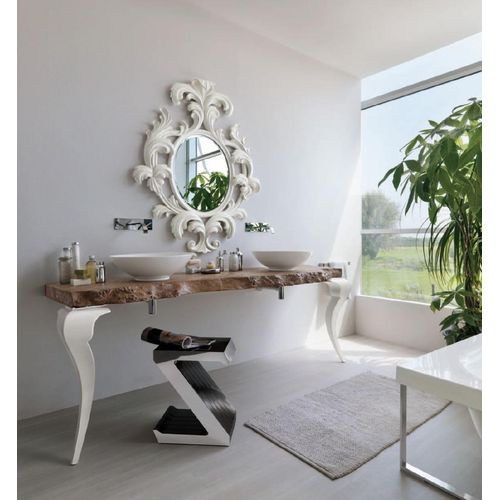 Holztisch für Waschtische Waschbecken Design Tisch Holztisch Bad Waschtisch Neu