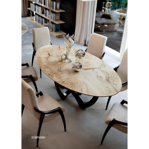Esszimmertische oval Esszimmermöbel Esstisch Luxus Massivholz Italien neu