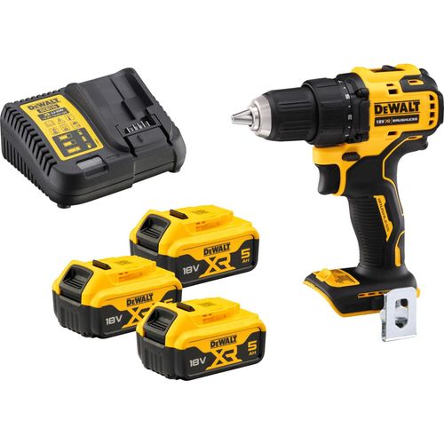 DeWALT Akku-Bohrschrauber-Set DCD708P3T-QW 18V, Akkuschrauber-Set + 3x 5Ah Akkus
