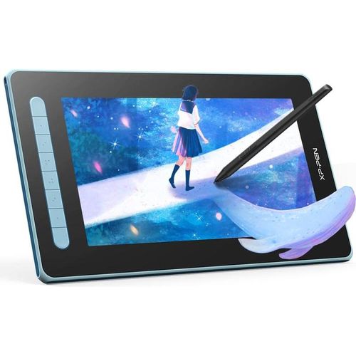 XPPen Artist 12 2 Gen Grafiktablett mit Display 133% sRGB Farbraum batterieloser Stift mit X3 Smart-Chip, für digitales Zeichnen/Illustration (Blau)