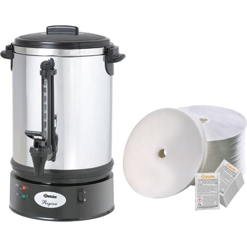 Rundfilter Kaffeemaschine Regina Plus 40T + 1000 Filter + Entkalker