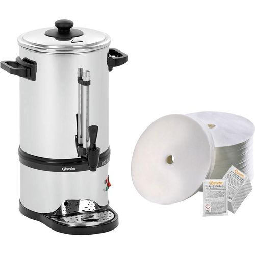 Rundfilter Kaffeemaschine Pro II 40T + 1000 Rundfilter + Entkalker