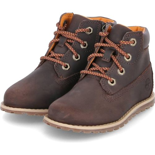Timberland Kinder Lauflernschuhe/ Stiefeletten POKEY PINE Braun Glattleder Größe: 25