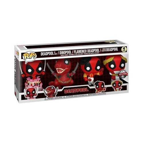 Deadpool in Cake Dinopool Flamenco Deadpool Roman Senator 4 Pack Special Edition - Funko Pop! - Vinyl Figur
