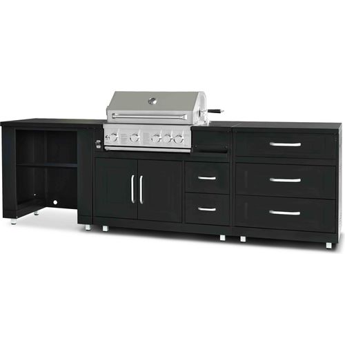 Outdoor-Küche mit 3 Modulen und Grill - Oviala Memphis