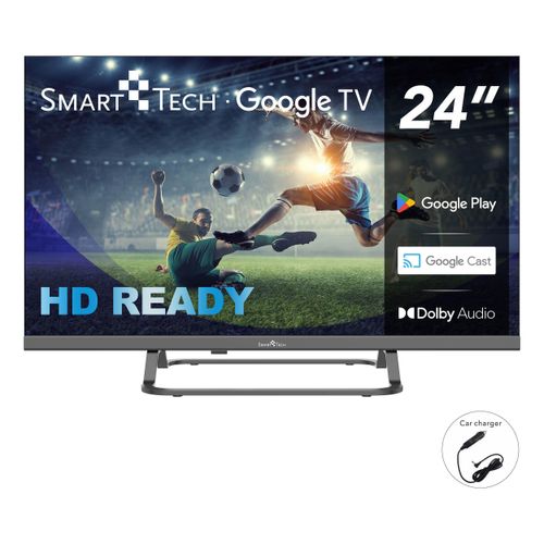 Smart Tech 24HG01VC, 24 Zoll (60 cm) HD-LED-Fernseher mit Google TV, YouTube, Netflix, Amazon Prime Video, Disney+
