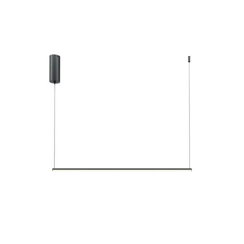 LED Pendelleuchte Aluminium H: max. 316,7 cm Schwarz länglich Farbwechsel 3000-4000 K 630 lm Modern
