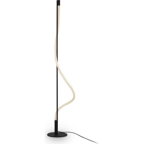 Stehlampe LED Aluminium 150 cm hoch Schwarz Weiß 3000 K warmweißes Licht 450 lm Modern Stehleuchte