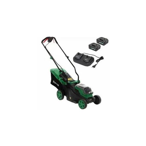 Akku-Rasenmäher zum Schieben RIBIMEX PRBAT20-TON33 - 2x20V 4Ah Akku - 34 cm Schnittbreite