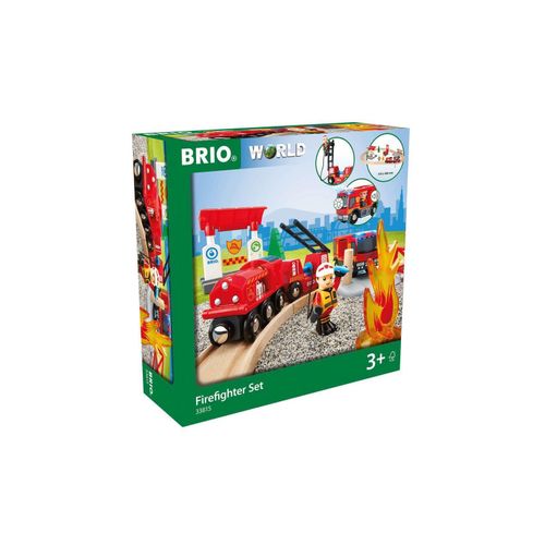 BRIO Spiel Bahn Feuerwehr Set