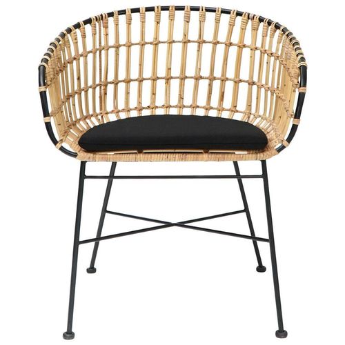 Livetastic Rattansessel , Natur , Naturmaterialien , Rattan , Füllung: Schaumstoff , rund , 56x79x65 cm , Gartenmöbel, Gartenstühle, Gartenstühle