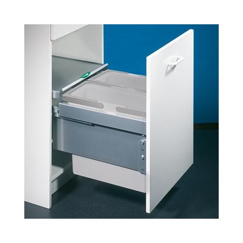 Naber, Cox® Base 1T 450-2. Abfallsammler, hellgrau, Höhe 360 mm - Mülleimer