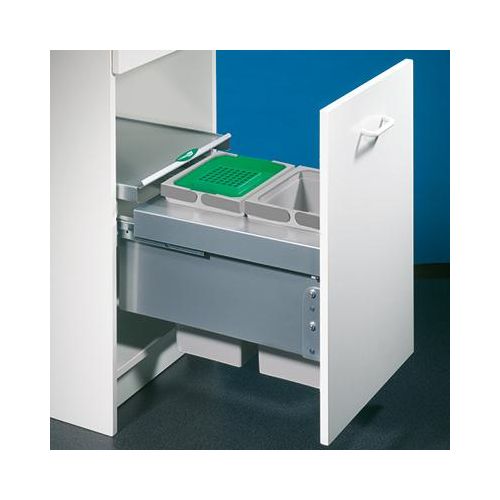 Naber, Cox® Base 1T 400-2. Abfallsammler, hellgrau, Höhe 360 mm - Mülleimer