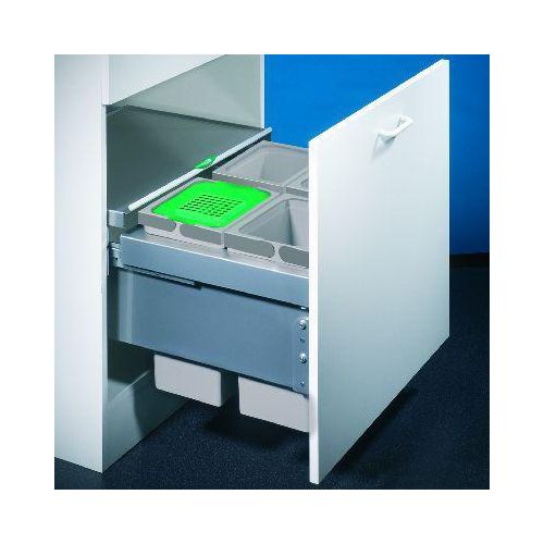 Naber, Cox® Base 1T 600-4. Abfallsammler, hellgrau, Höhe 360 mm - Mülleimer