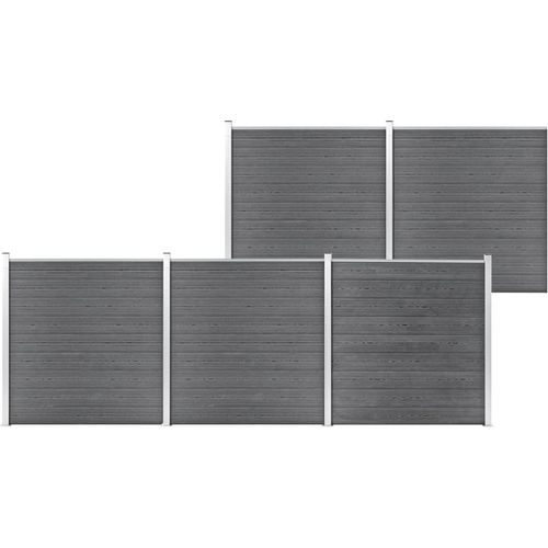 Gartenzaun WPC 872x186 cm Grau
