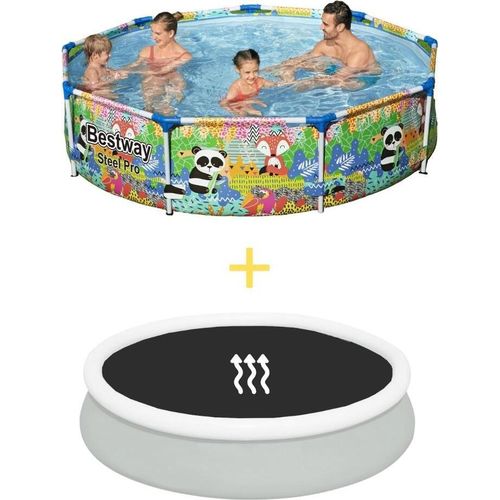 Bestway Pool - Steel Pro - Tiere - 274 x 66 cm - Inklusive Solarsegel
