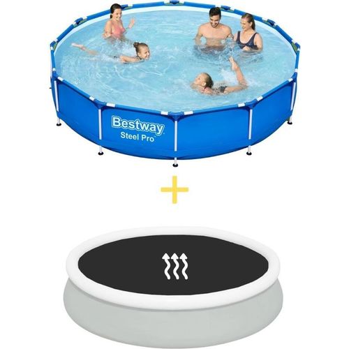 Bestway Pool - Steel Pro - 366 x 76 cm - Inklusive Solarsegel