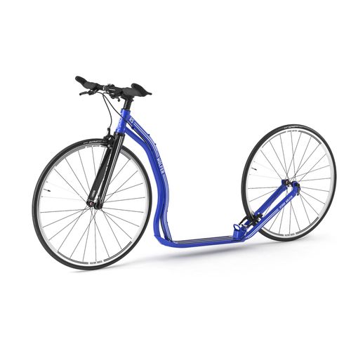 Yedoo Wolfer RS Sport Alloy Roller Scooter Tretroller - für Erwachsene und Teenager, bis 120 kg, mit Luftreifen 28/28 und verstellbarem Lenker Blau