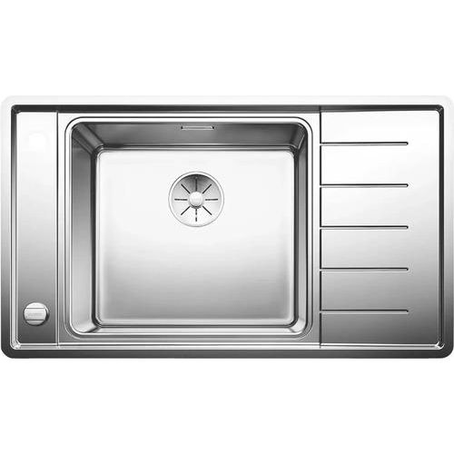Spüle Blanco ANDANO XL 6 S-IF Compact 860 x 500 mm edelstahl 523002 1 Spülbecken Mit Tropffläche Becken links Flächenbündige Optik