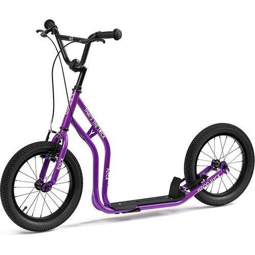 Scooter Yedoo Flyck für Kinder ab 8 Jahren, mit Luftreifen 16/16 und Ständer Violett