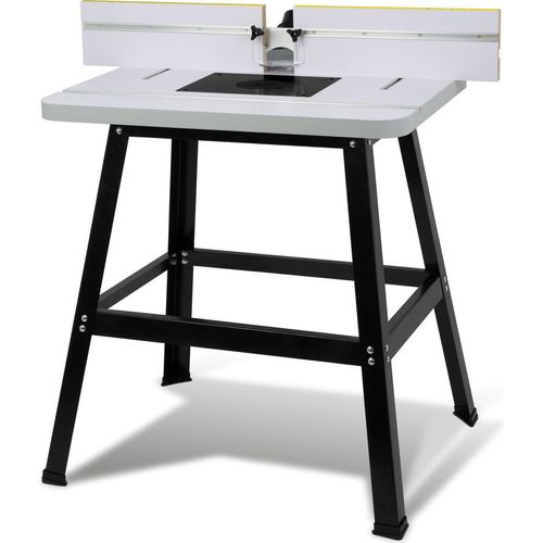 EBERTH Frästisch Oberfräsentisch, Werkbank für Oberfräse, 810 x 610mm Arbeitstisch, 40-190mm Fräskorbdurchmesser, 880mm Arbeitshöhe, Tischdicke 36mm