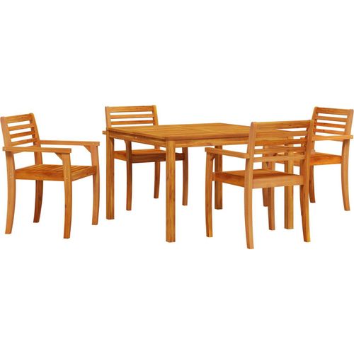 5-teiliges Gartenset aus massivem Akazienholz, Gartentische DesignMöbel Neu