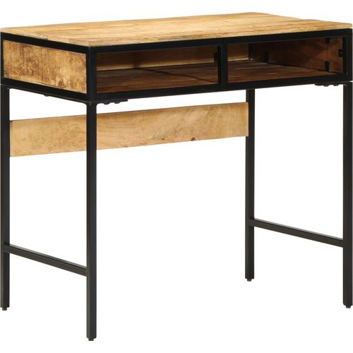 Schreibtisch 80x50x75 cm aus massivem Holz mit rohem Mango, Schreibtische DesignMöbel Neu