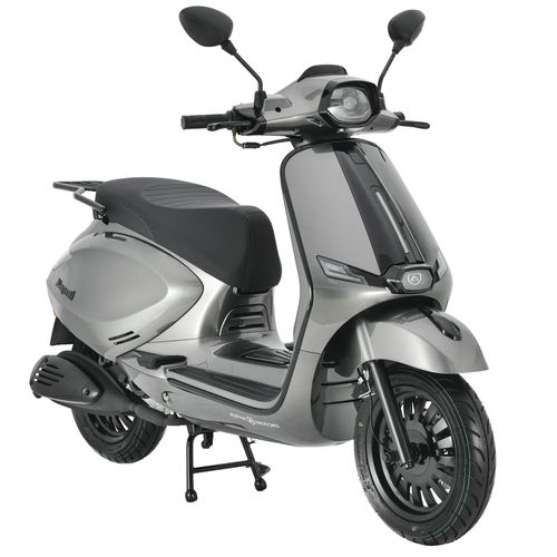 Motorroller Napoli 50 ccm 45 km/h EURO 5 silber-schwarz