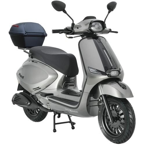 Motorroller Napoli 50 ccm 45 km/h EURO 5 silber-schwarz inkl. Topcase