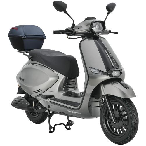 Motorroller Napoli 125 ccm 85 km/h EURO 5+ silber-schwarz inkl. Topcase