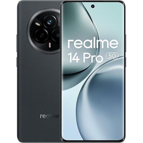 realme 14 pro 5G Smartphone 12GB+512GB, MediaTek Dimensity7300 Chipsatz, 50 MP OIS-Kamera, gebogenes 3D-Display von 6,77'' bis 120 Hz 6000 mAh, Grau