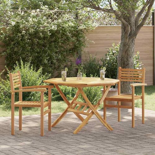 Garten Stapelstühle 2 pcs Braun 55.5 x 55.5 x 90 cm