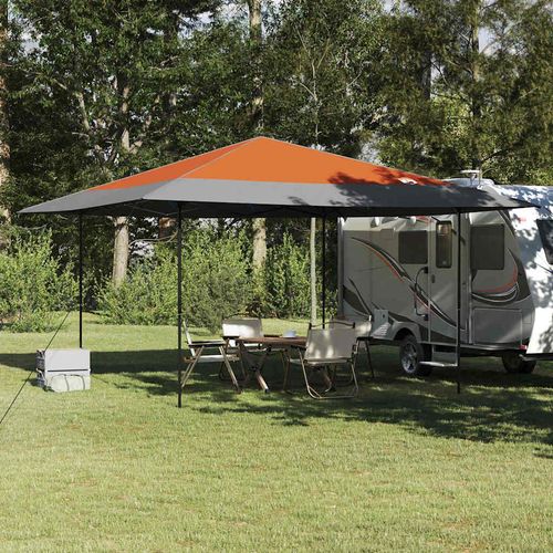 Pavillon-Zelt Orange 400 x 400 x 227 / 236 / 245 cm Oxford Stoff