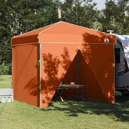 Pavillon-Zelt Orange 250 x 250 x 227 / 236 / 245 cm Oxford Stoff