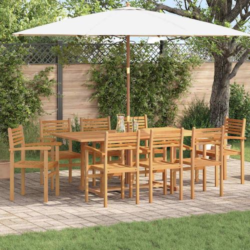 Garten Stapelstühle 8 pcs Braun 55.5 x 55.5 x 90 cm