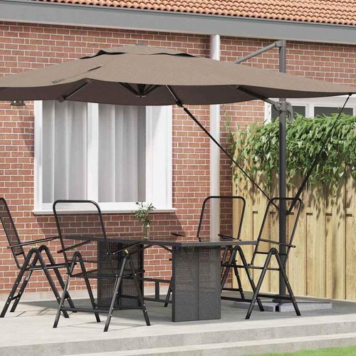 Roma Parasol Taupe Groß Polyester & Stahl