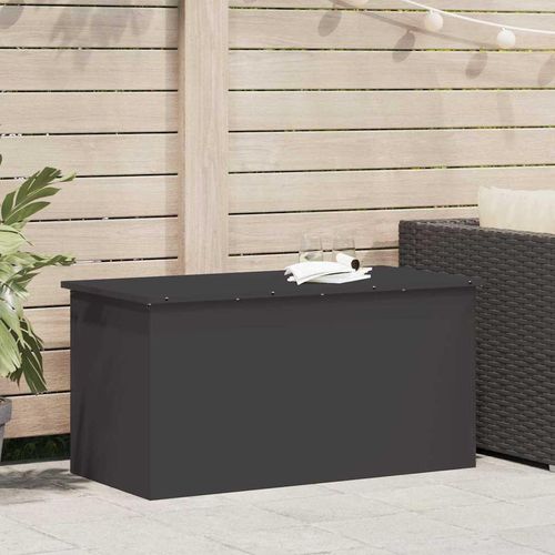 Möbel Außenlagerbox Schwarz 100 x 50.5 x 50 cm Kaltgewalzter Stahl - Aufbewahrungsboxen 874560