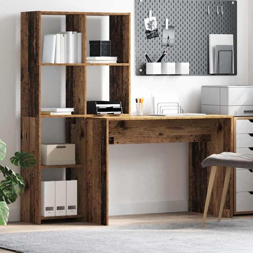 Schreibtisch Altholz 138.5 x 55 x 143 cm Holzwerkstoff